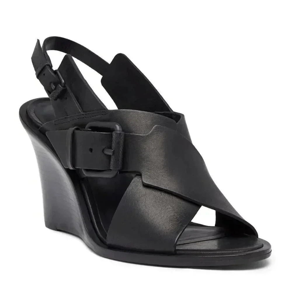 All Saints Elin Wedge Leather Sandals